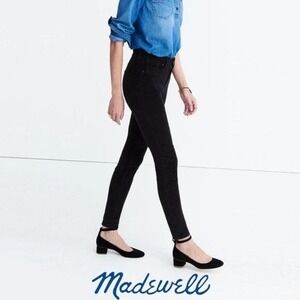 Madewell 9‎ High Riser Skinny Skinny Jeans Pants F8996 Velevet Black Women's 28